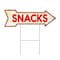 Signmission Snacks Arrow Yard Sign Funny Home Decor 30in Wide C-ARROW10-999609 - alternate 1